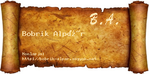 Bobrik Alpár névjegykártya
